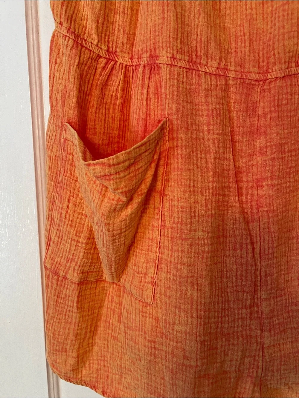 HEYSON Mineral Wash Crinkle Gauze Romper 1X NWOT
